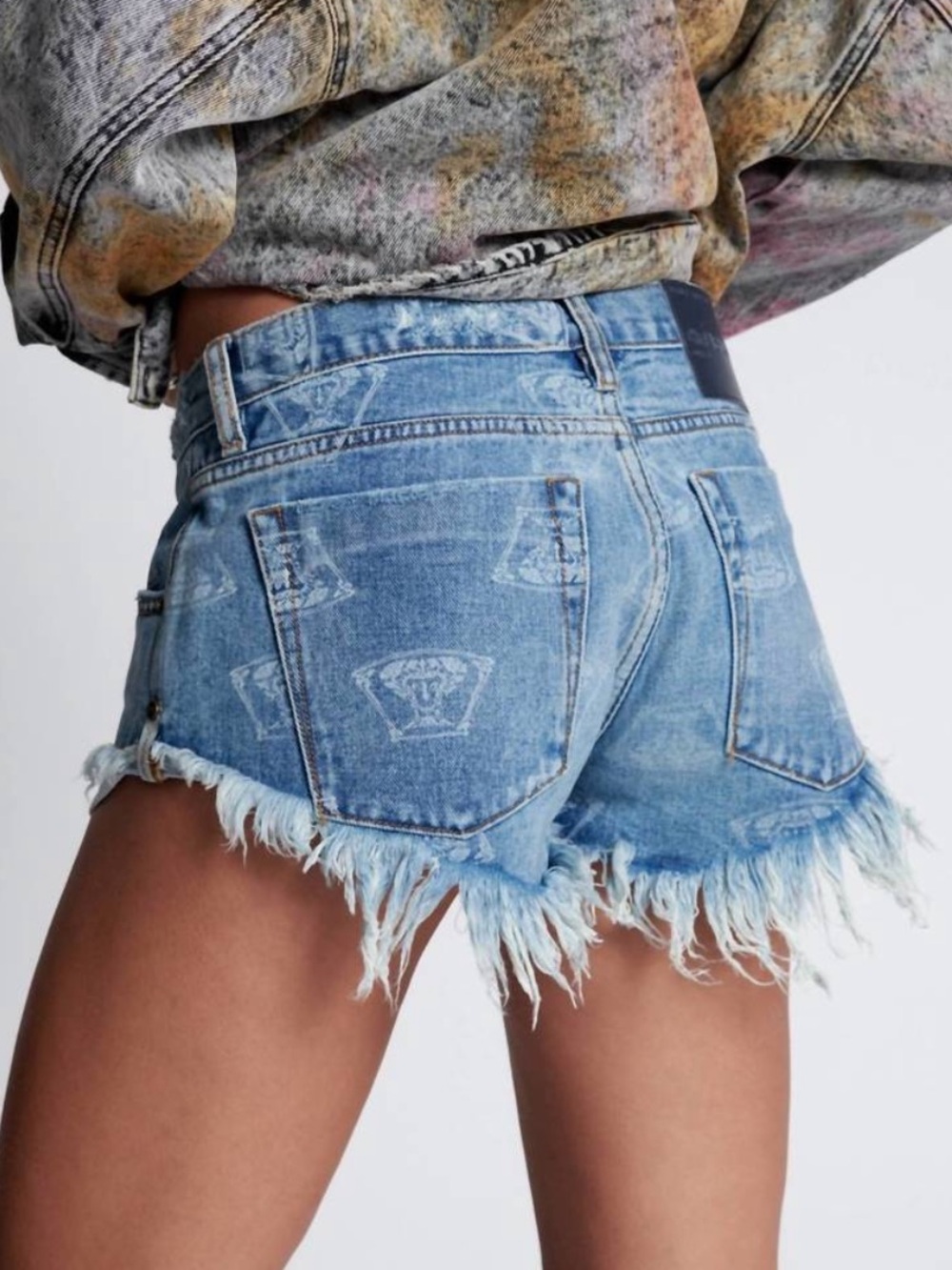 ONE TEASPOON medusa dukes low waist denim shorts in medusa